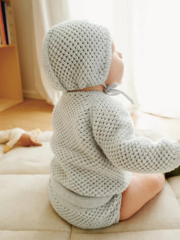 2413 No.5 April Cardigan Baby/Diaper Pants/Bonnet