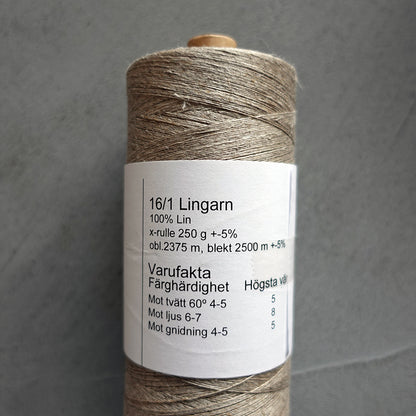 Lin 16/1 Oblekt Linen Yarn