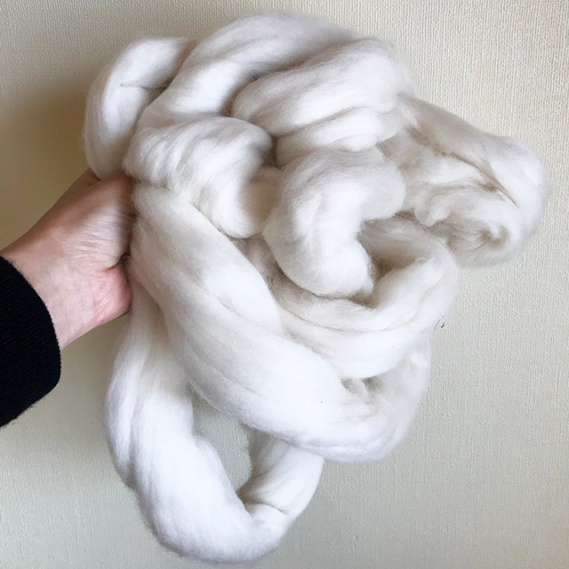 EXTRA FINE MERINO WOOL TOPS (The Classics Collection)  NATURAL WHITE / メリノウールトップ 100g