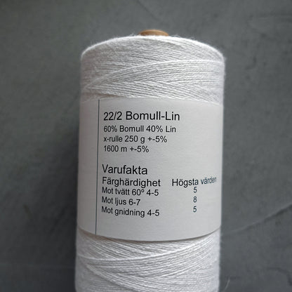 Bomull-Lin 33/2 Swedish cotton linen yarn