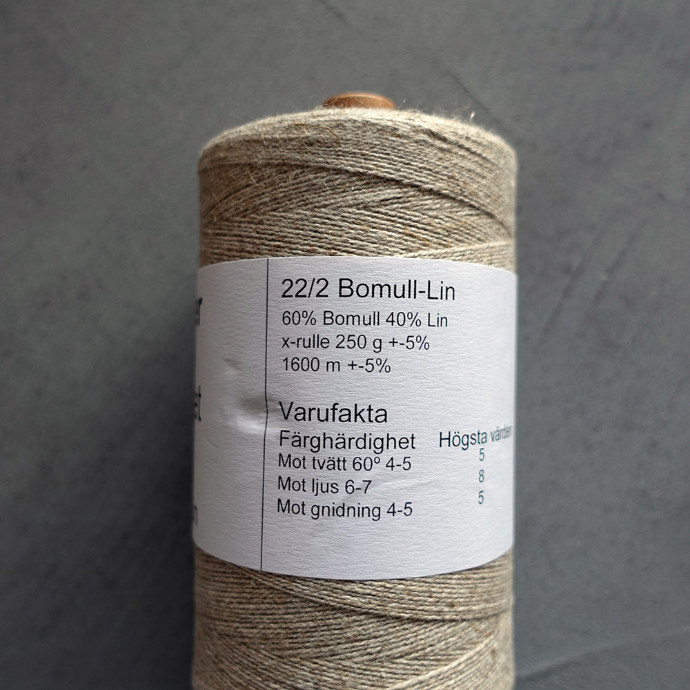 Bomull-Lin 22/2 Oblekt Cotton Linen Yarn