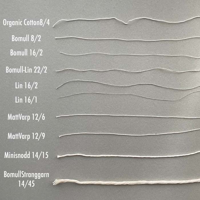 Bomull Stranggarn 14/45 Oblekt コットン結束糸